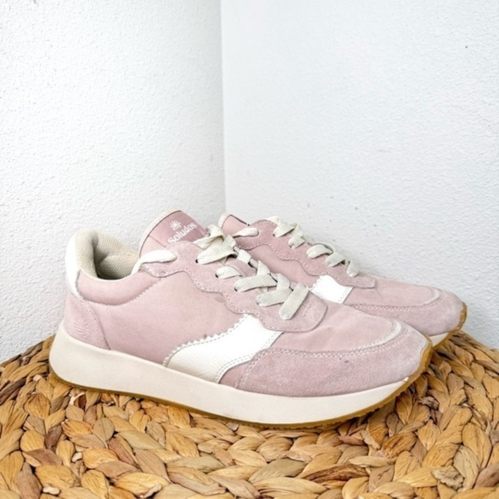 Soludos Paradiso Retro Sneaker Suede Blush Pink